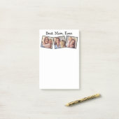 Leuk Beste Mam Ooit 4 Fotocollage Zwart Post-it® Notes (Op bureau)