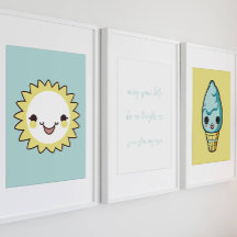 Leuk blauw baby Quote Kwekerij poster