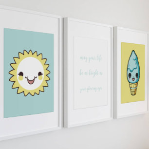 Leuk blauw baby Quote Kwekerij poster