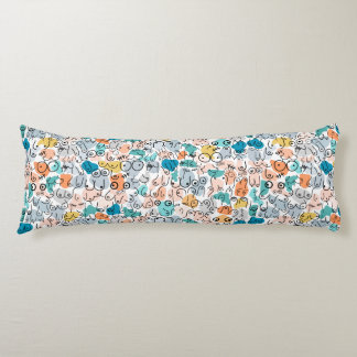 leuk blauw borstpatroon lichaamskussen