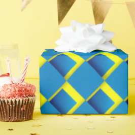 Leuk Blauw Dimensional Cadeaupapier