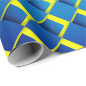 Leuk Blauw Dimensional Cadeaupapier (Rol Hoek)