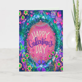 Leuk Bloemen Happy Galentine's Day Vriend Kaart