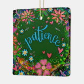Leuk Bloemengeduld hartinspiratie Keramisch Ornament (Links)