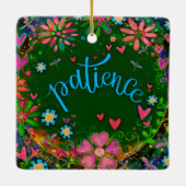 Leuk Bloemengeduld hartinspiratie Keramisch Ornament (Achterkant)