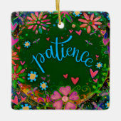 Leuk Bloemengeduld hartinspiratie Keramisch Ornament (Voorkant)