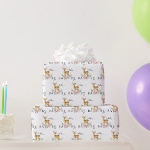 Leuk bloemenhert baby meisje douche wrapping papie cadeaupapier