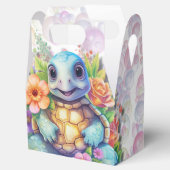 Leuk bloemig Zee schildpad en bubbels Baby shower Bedankdoosjes (Geopend)