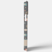 Leuk bloemmotief Gepersonaliseerde naam Fun Case-Mate iPhone Case (Achterkant / Rechts)