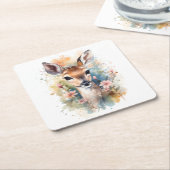 Leuk bos Baby Beste Pints Kwekerij Art Vierkante Kartonnen Onderzetter (Schuin)