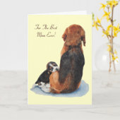 leuk brakpuppy de hond oorspronkelijk vers van het kaart (Gele Bloem)