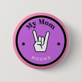 Leuk! Button - Mijn moeder ROCKS! (Voorkant)
