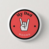 Leuk! Button - mijn vader ROCKS! (Voorkant)
