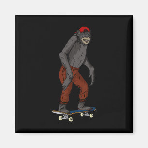 Leuk cadeau-idee voor skateboard aap 4 Skate And H Magneet