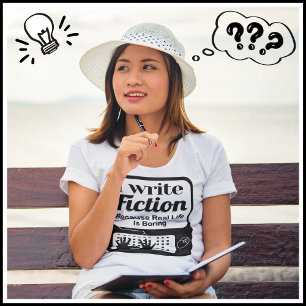 Leuk cadeau voor fictieschrijvers, auteurs, romans t-shirt