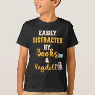Leuk cadeau voor mensen die van boeken en katten h t-shirt