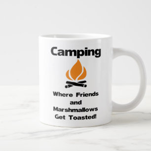 Leuk Camping Gezegde met Marshmallows en Vrienden Jumbo Mok