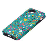 leuk cartoon patroon blauwgroen Case-Mate iPhone case (Onderkant)