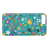 leuk cartoon patroon blauwgroen Case-Mate iPhone case (Achterkant (Horizontaal))