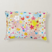 leuk cartoon-patroon decoratief kussen (Achterkant)