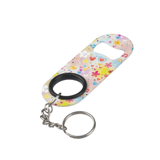 leuk cartoon-patroon mini flessenopener (Achterkant Gekanteld)