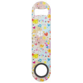 leuk cartoon-patroon speed flessenopener (Achterkant)