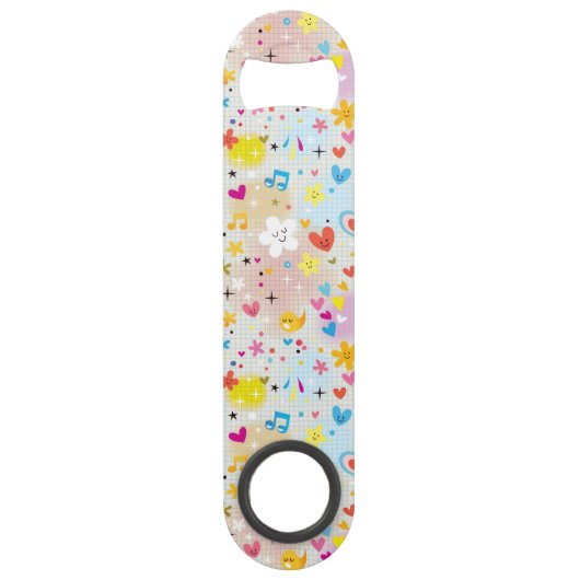 leuk cartoon-patroon speed flessenopener (Voorkant)