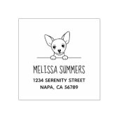 Leuk Chihuahua hondenadres Rubberstempel (Afrduk)