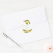 Leuk citroen Baby shower Ronde Sticker (Envelop)