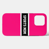 Leuk Cool Vibrant  Roze SPORT MOM Script Case-Mate iPhone Case (Achterkant (horizontaal))
