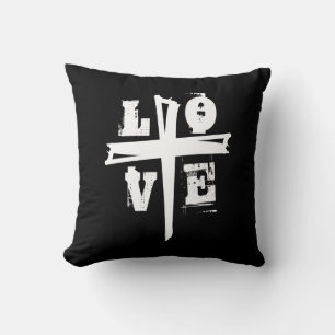 leuk CROSS met LOVE-letters Kussen