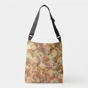 Leuk cupcake patroon, cupcake achtergrond patroon crossbody tas
