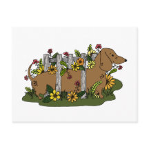 Leuk Dachsund Briefkaart of Mini Art Print