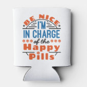 Leuk dat ik de aanvoerder ben van de Happy Pills P Blikjeskoeler (Achterkant)