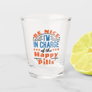 Leuk dat ik de aanvoerder ben van de Happy Pills P Shot Glas
