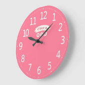 Leuk dat ik van je Moederdag hou | Wandklok Grote Klok (Hoek)