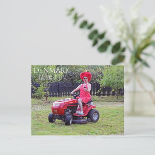 Leuk Deens Tractor Queen ansichtkaart! Briefkaart (Staand voorkant)