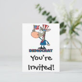 leuk , democratisch , tekenfilm kaart (Staand voorkant)