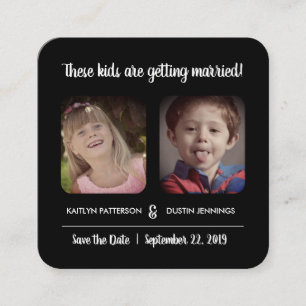 Leuk "Deze Kinderen" Foto Save The Date Informatiekaartje