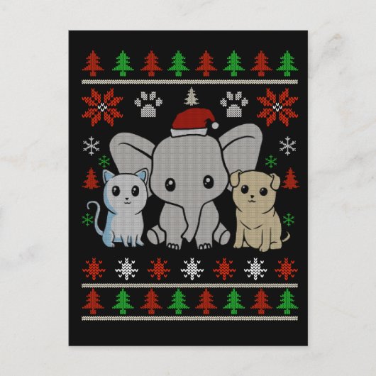 Leuk Dier Kerst briefkaart (Voorkant)