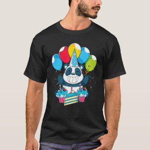 Leuk Dier Kids Verjaardagsfeestje Panda Beer Panda T-shirt