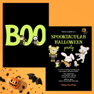 Leuk dier spooktacular Halloween Kinder partij Kaart