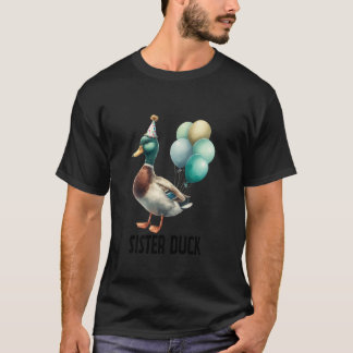 Leuk Dier Verjaardag Zus Eend Verjaardag Familie M T-shirt