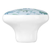 Leuk dinosaurus patroon blauw keramische knop (Zijkant)