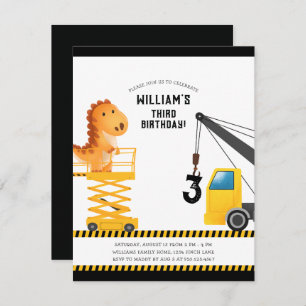 Leuk dinosaurus verjaardagsfeestje kaart