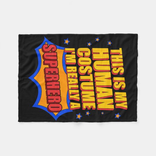 Leuk dit is mijn menselijke kostuum superheld cade fleece deken (Voorkant (Horizontaal))