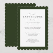 Leuk eenvoudig bos groen Baby shower Kaart (Voorkant / Achterkant)