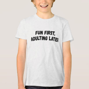 Leuk eerst volwassen later Tri-Blend shirt