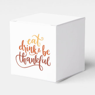 Leuk Eet Drink en Wees dankbaar Thanksgiving Bedankdoosjes