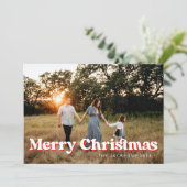 Leuk eigenzinnig vrolijk kerstontwerp feestdagenkaart (Staand voorkant)